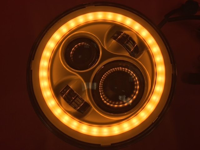 7" DAYMAKER Replacement YELLOW With YELLOW Halo Projector HID LED Light Bulb Headlight Motorcycle Harley - Image 4