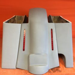 Harley Davidson Bagger 6" Stretched Extended Bags with LED Lights Right Side Cut Fender