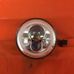 7" DAYMAKER Chrome Angel Eye PURPLE HALO Projector HID LED Light Bulb Headlight Motorcycle Harley