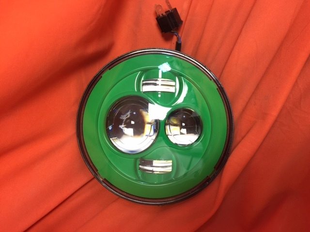 7" DAYMAKER Replacement GREEN Projector HID LED Light Bulb Headlight Motorcycle Harley - Image 2