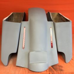 Harley Davidson 5" Extended Saddlebags With Cut Outs Replacement LED Fender - No lids 09- 13