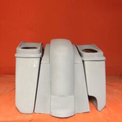Honda VTX 1300 / 1800 5" Extended Stretched Saddlebags Rear Fender Right Side Cut Out Dual 6 X 9 Speaker Lids
