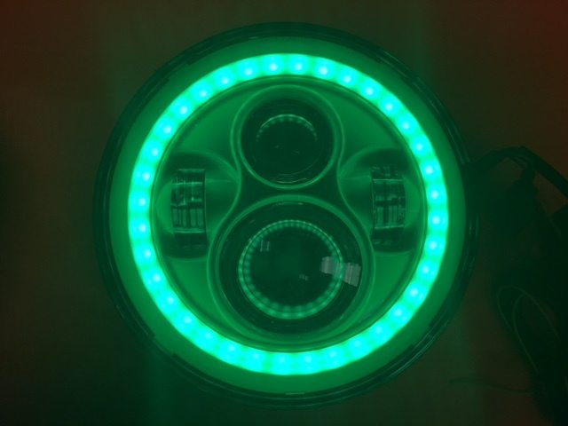 7" DAYMAKER Replacement GREEN With Green Halo Projector HID LED Light Bulb Headlight Motorcycle Harley - Image 2