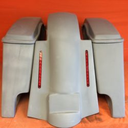 Harley Davidson 4" Extended Stretched Saddlebags + Lids Replacement LED Fender 09 - 13