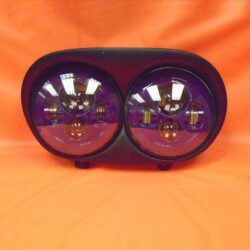 DUAL 7" PURPLE DAYMAKER 2014 - 2018 LED ROAD GLIDE Light Bulb Headlight Harley Bezel