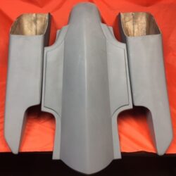 Kawasaki Nomad Vulcan 6" Extended Stretched BOLT ON Trendsetter Bags Rear Fender Dual Cut Out