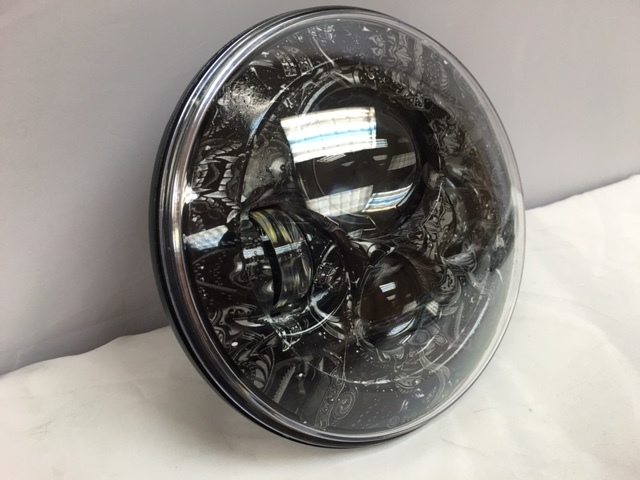 7" DAYMAKER Replacement Dark Knight Design Projector HID LED Light Bulb Headlight Motorcycle Harley - Image 3