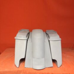 Honda VTX 1300 / 1800 5" Extended Stretched Saddlebags Rear Fender Dual Cut Outs 6 X 9 Speaker Lids
