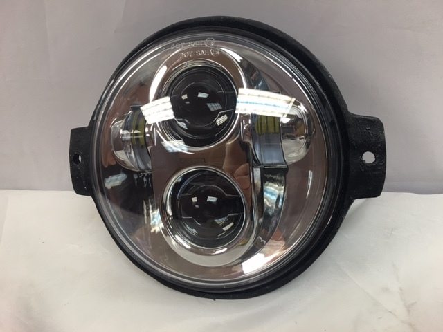 Honda VTX 1300 / 1800 C / R / S - 5 3/4" DAYMAKER Halo Chrome HID LED Light Bulb Headlight Motorcycle 5.75" Mount - Image 3