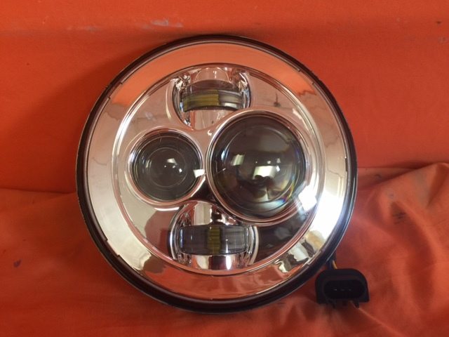 7" DAYMAKER Replacement Chrome Projector HID LED Light Bulb Headlight Motorcycle Yamaha Roadstar 1600 / 1700 - Image 4