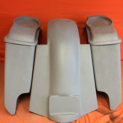 Harley Davidson 5" Extended Saddlebags With Cut Outs Replacement Fender 6 x 9 Speaker lids 09 - 13