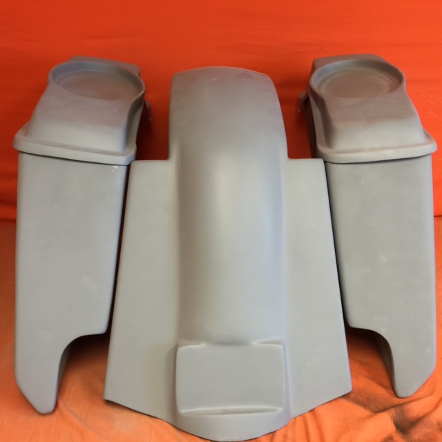 Harley Davidson 5" Extended Saddlebags With Cut Outs Replacement Fender 6 x 9 Speaker lids 09 - 13