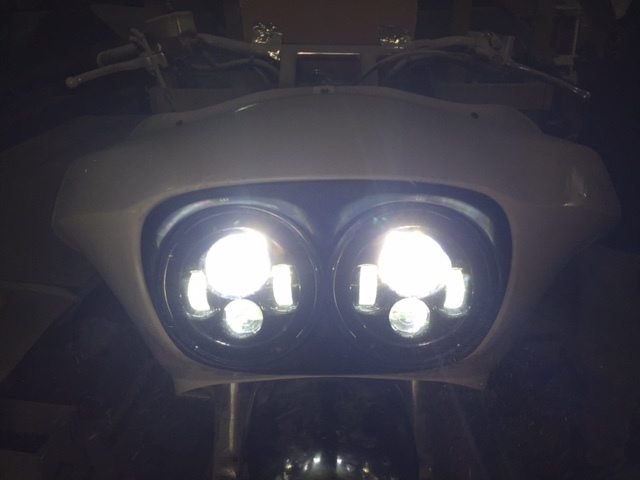 DUAL 7" DAYMAKER HID LED Replacement ROAD GLIDE Black Light Bulb Headlight - Image 10