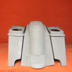 Honda VTX 1300 / 1800 6" Extended Stretched Saddlebags Rear Fender Dual Cut Out Dual 6 X 9 Speaker Lids