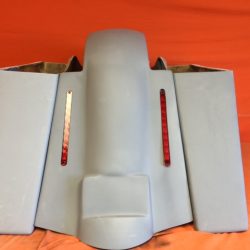 Harley Davidson 4" Extended Stretched Saddlebags & Replacement LED Fender 09 - 13 - No Cut Outs