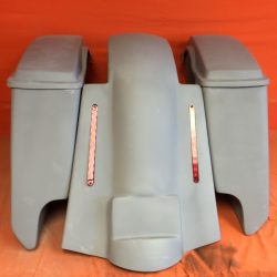 Harley Davidson 5" Extended Saddlebags With Cut Outs Replacement LED Fender lids 89 - 08