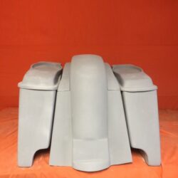 Honda VTX 1300 / 1800 4" Extended Stretched Saddlebags Rear Fender Dual Cut Outs 6 X 9 Speaker Lids