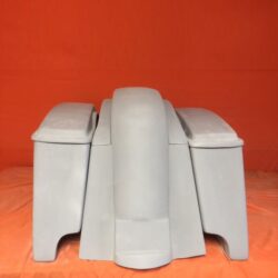 Honda VTX 1300 / 1800 4" Extended Stretched Saddlebags Rear Fender Dual Cut Outs Lids