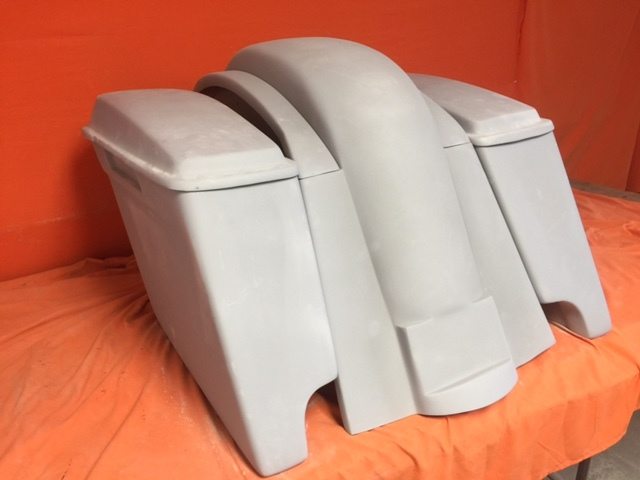 Honda VTX 1300 / 1800 6" Extended Stretched Saddlebags Rear Fender Dual Cut Out Lids - Image 2