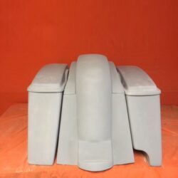 Honda VTX 1300 / 1800 4" Extended Stretched Saddlebags   Rear Fender Right Side Cut Out   Lids