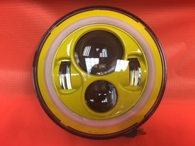 7" DAYMAKER Replacement YELLOW With YELLOW Halo Projector HID LED Light Bulb Headlight Motorcycle Harley - Image 2