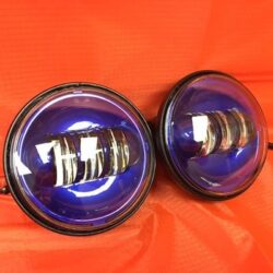 4.5" Auxiliary DAYMAKER BLUE Spot Passing HID LED Fog Lights Bulb Motorcycle Harley AUX PAIR 4-1/2"