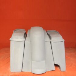 Honda VTX 1300 / 1800 4" Extended Stretched Saddlebags   Rear Fender Right Side Cut Out   6 X 9 Speaker Lids