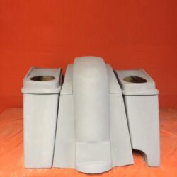 Honda VTX 1300 / 1800 4" Extended Stretched Saddlebags   Rear Fender Right Side Cut Out   Dual 6 X 9 Speaker Lids