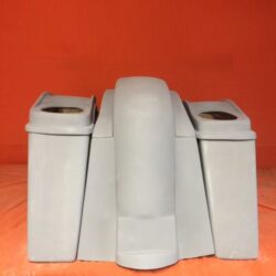 Honda VTX 1300 / 1800 4" Extended Stretched Saddlebags   Rear Fender No Cut Outs   Dual 6 X 9 Speaker Lids