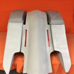 Harley Davidson 6" Trendsetter Extended Saddlebag LED Fender Kit - Dual Cut Outs 6 x 9 Speaker Lids