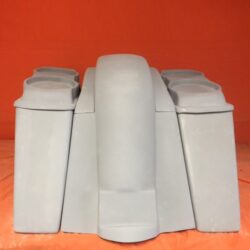Honda VTX 1300 / 1800 4" Extended Stretched Saddlebags   Rear Fender No Cut Outs   Dual 6.5" Speaker Lids