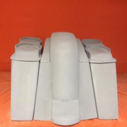 Honda VTX 1300 / 1800 6" Extended Stretched Saddlebags Rear Fender No Cut Outs Dual 6.5" Speaker Lids