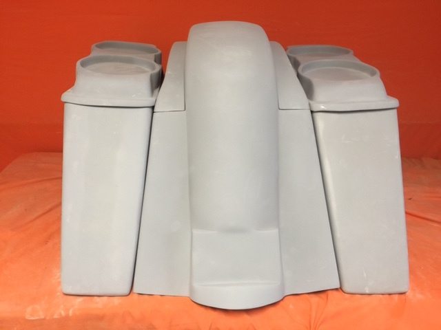 Honda VTX 1300 / 1800 4" Extended Stretched Saddlebags Rear Fender No Cut Outs Dual 6.5" Speaker Lids - Image 2