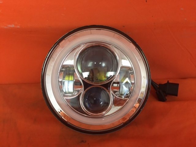 7" DAYMAKER Chrome Angel Eye GREEN HALO Projector HID LED Light Bulb Headlight Motorcycle Harley - Image 2