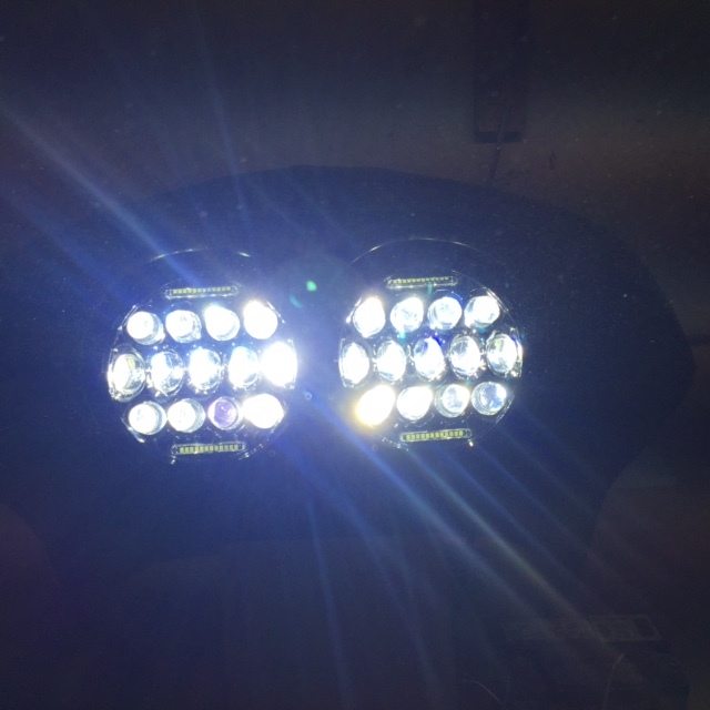 DUAL 7" DAYMAKER 2014 - 2018 75 WATT LED Replacement ROAD GLIDE Black Light Bulb Headlight Motorcycle Harley Bezel - Image 5