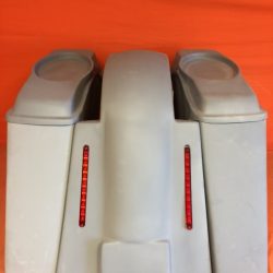 Harley Davidson 4" Extended Stretched Saddlebags + 6 x 9 Speaker Lids & LED Replacement Fender 89 - 08 - No Cut Outs