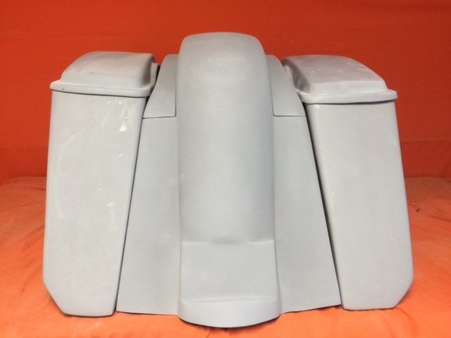 Honda VTX 1300 / 1800 5" Extended Stretched Saddlebags Rear Fender No Cut Outs Lids - Image 2