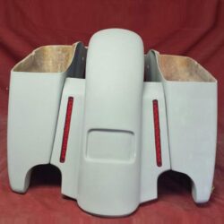 Harley Davidson 4.5" Extended Stretched Saddlebags With LED Light Fender - No Lids 2014 - 2018 Model Style Bags
