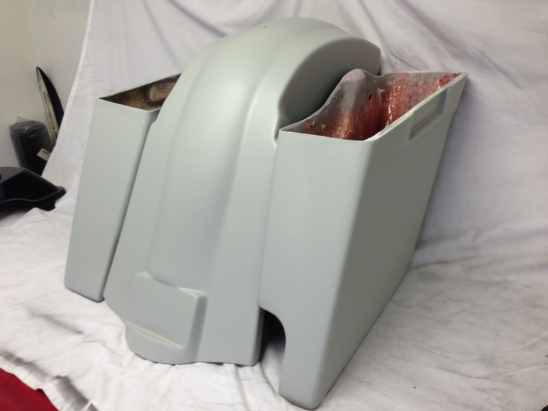 Harley Davidson 6" Stretched Extended Saddlebags 6.5" Speaker Lids Fender Right Cutout