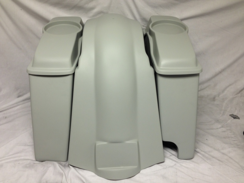 Harley Davidson 6" Stretched Extended Saddlebags 6.5" Speaker Lids Fender Right Cutout - Image 2