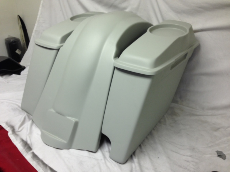 Harley Davidson 6" Stretched Extended Saddlebags 6.5" Speaker Lids Fender Right Cutout - Image 3