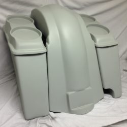 Harley Davidson 6" Stretched Extended Saddlebags Dual 6 X 9 Speaker Lids Fender Right Cut out