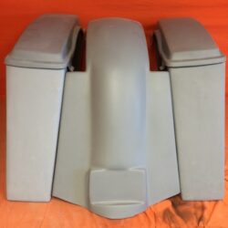 Harley Davidson 4" Extended Stretched Saddlebags Lids & Replacement Fender 09 - 13 - No Cut Outs