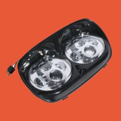 DUAL 5.75" DAYMAKER HID LED Replacement ROAD GLIDE Chrome Light Bulb Headlight Motorcycle Harley Bezel