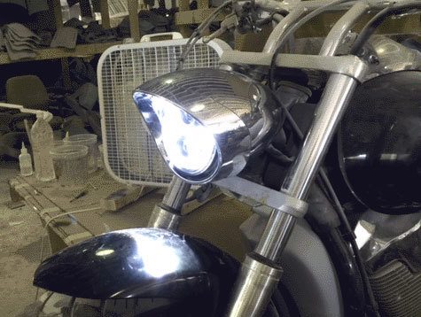 Honda VTX 1300 / 1800 C / R / S - 5 3/4" DAYMAKER Black HID LED Light Bulb Headlight Motorcycle 5.75" Mount - Image 3