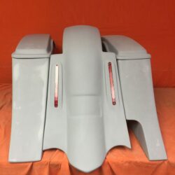 Honda Shadow Sabre 1100 6" Extended Saddlebags Out & Down Bags LED Rear Fender Right Cut Out Lids