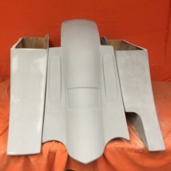 Honda Shadow Sabre 1100 6" Extended Saddlebags Out & Down Bags Rear Fender Right Cut Out Lids