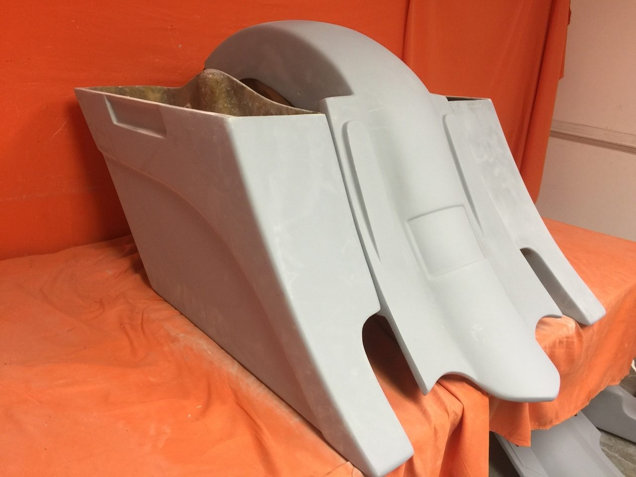 Honda Shadow Sabre 1100 6" Extended Saddlebags Out & Down Bags Rear Fender Dual Cut Out - Image 3