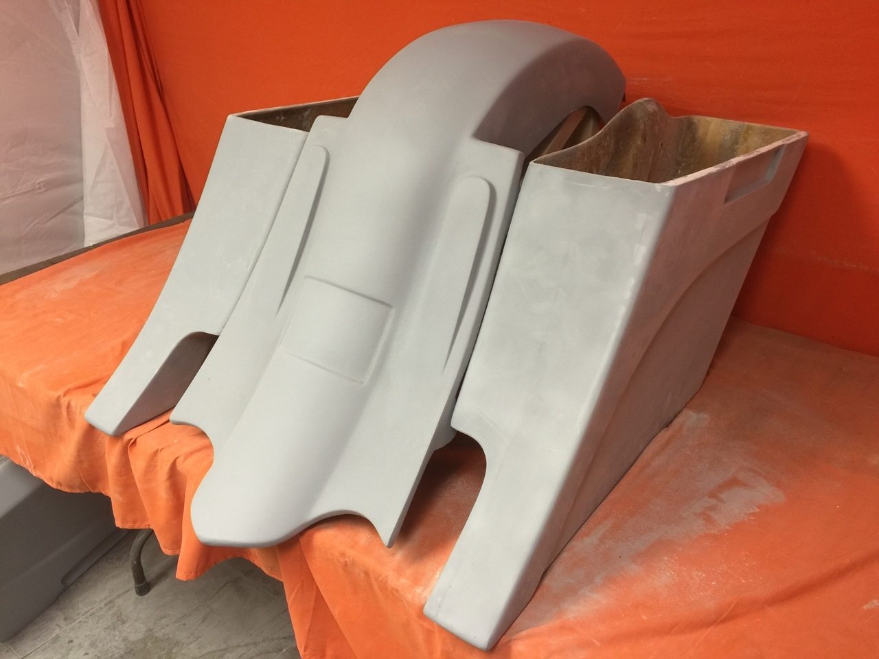 Honda Shadow Sabre 1100 6" Extended Saddlebags Out & Down Bags Rear Fender Dual Cut Out - Image 2