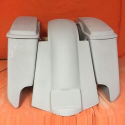 Honda Shadow Sabre 1100 5" Extended Saddlebags Bags Rear Fender Dual Cut Out Lids